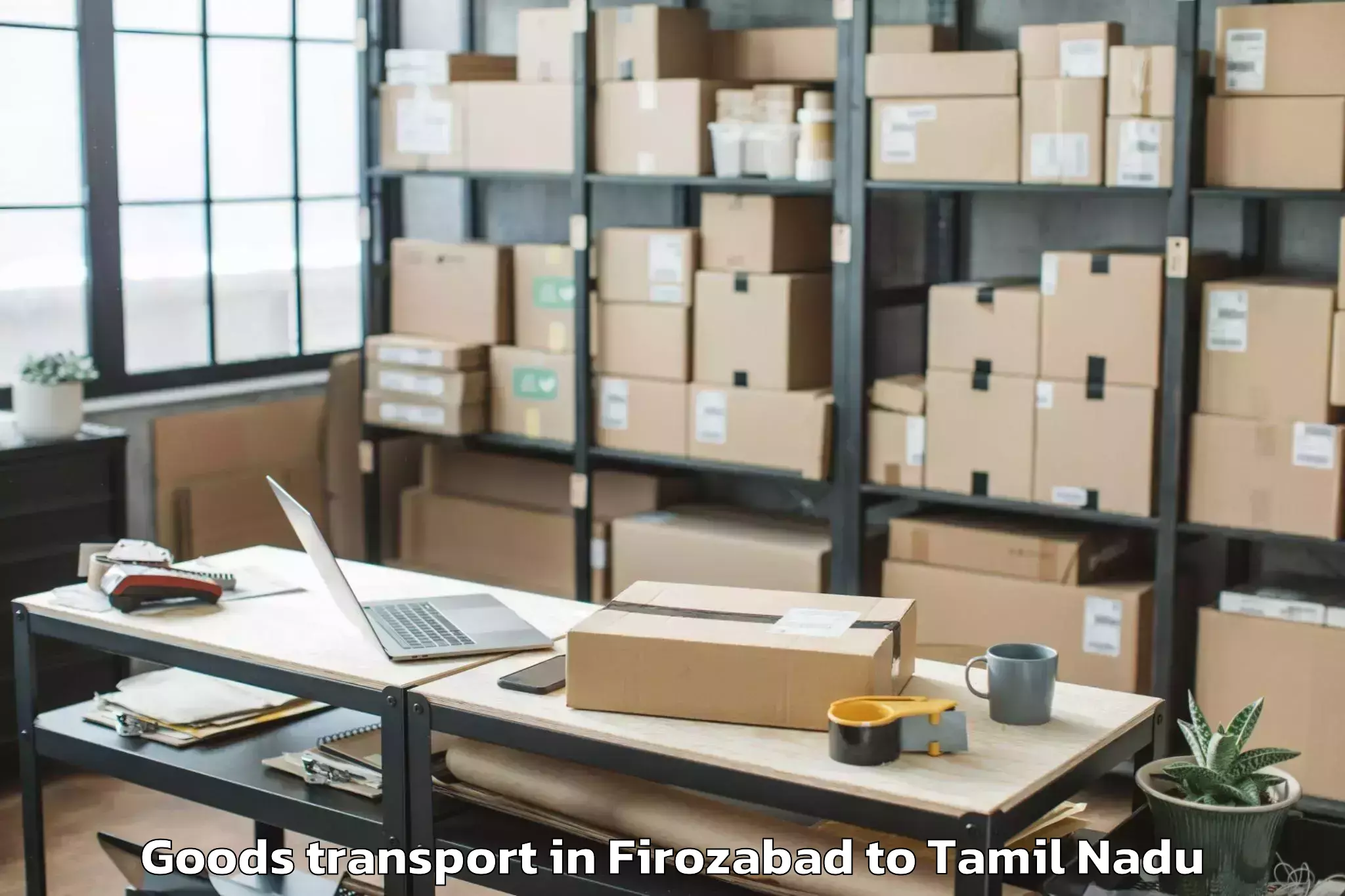 Expert Firozabad to Chennai Port Trust Goods Transport